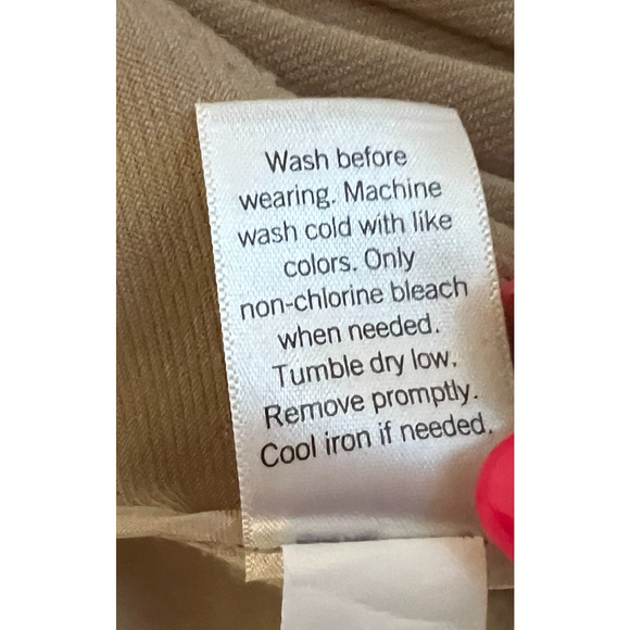 Nine West Womens Dress Pants Size 14 Beige Hook and Eye Pockets Straight - Picture 8 of 9